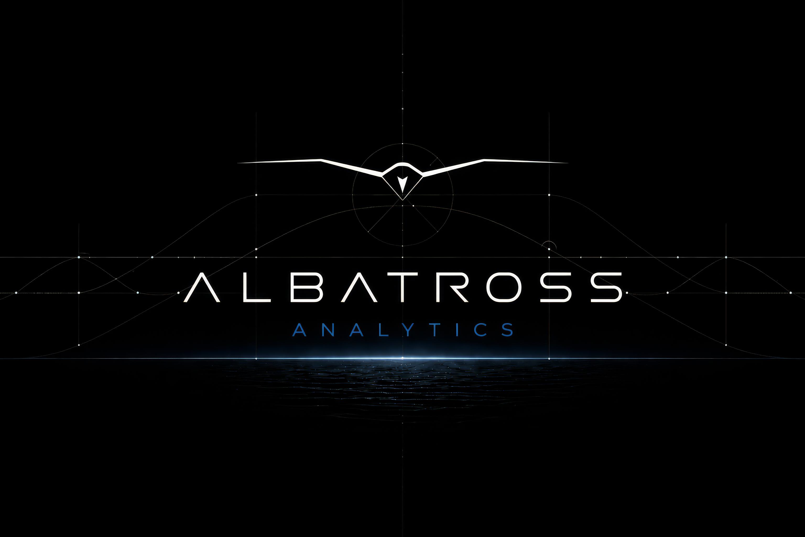 Albatross Analytics — albatross in flight over dark ocean at pre-dawn